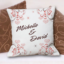 Personalized Couple's Names Throw Pillow