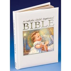 A Catholic Child's Gold-Stamped Baptismal Bible