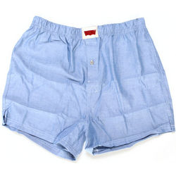 Men's Blue Oxford Single Boxer Shorts