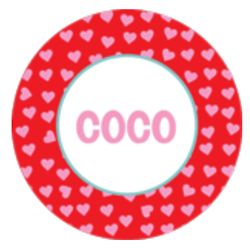 Personalized Happy Hearts Holiday Plate