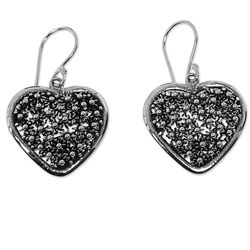 Heart of Coral Sterling Silver Dangle Earrings