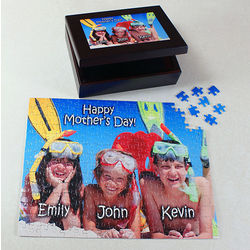 252 Piece Personalized Puzzle in Wooden Box