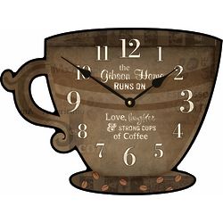 Love, Laughter, and Coffee Personalized Wall Clock