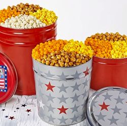 2-Gallon 4-Flavor Patriotic Popcorn Tin