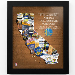 Personalized Framed NBA State Art Print