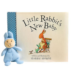 Little Rabbit's New Baby Children's Book and Plush Stuffed Animal