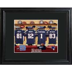 New England Patriots Personalized NFL Locker Room Art Print