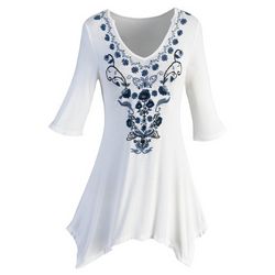 Embroidered Brynn Top