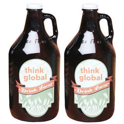 Think Global Drink Local Beer Growler