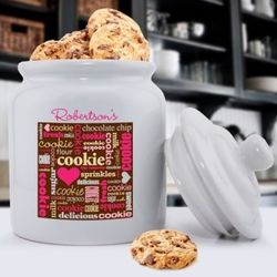 Personalized Love Cookies Ceramic Cookie Jar