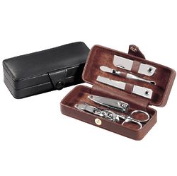 Personalized Framed Leather Manicure Set