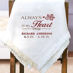 Personalized Embroidered Memorial Blanket