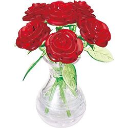 3D Crystal Roses in Vase Puzzle