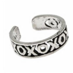 Hugs and Kisses Sterling Silver Toe Ring