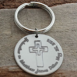 Godmother Cross Personalized Key Chain