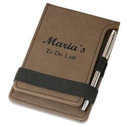 Personalized Leatherette Notepad & Pen