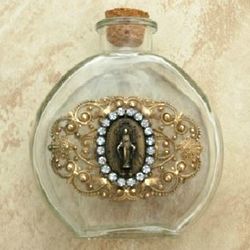 Vintage Miraculous Medal Holy Water Bottle
