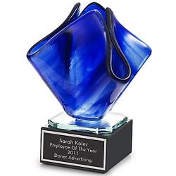 Cobalt Bloom Glass Award