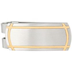 Gold Toned Band Stainless Steel Money Clip