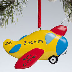 Personalized Airplane Christmas Ornament