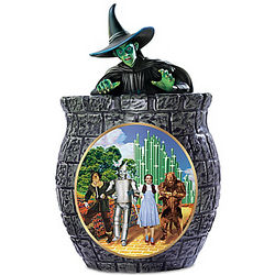 The Wizard of Oz Cookie Jar with Wicked Witch Lid