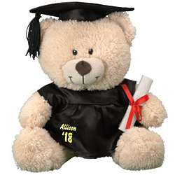 Personalized Plush Graduation Teddy Bear with Gown and Cap