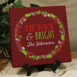 Personalized Merry Christmas Canvas