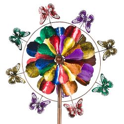 5-Tier Flower and Butterfly Metal Wind Spinner