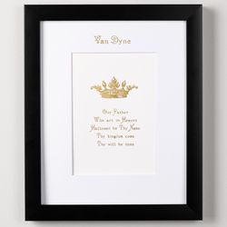 Our Father Personalized Framed Gold Print