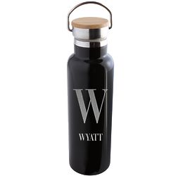 Personalized Initially Yours Black Thermo Beverage Canteen