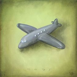Kid's Airplane Canvas Wall Art