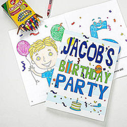 Download Happy Birthday Personalized Coloring Activity Book and Crayon Set - FindGift.com