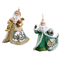 Thomas Kinkade Ring in the Joy and Christmas Eve Ornaments