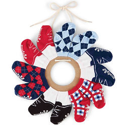 Preppy Baby Boy Sock Wreath
