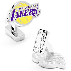 LA Lakers Palladium and Enamel Cufflinks