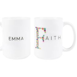 Floral Faith Personalized Mug