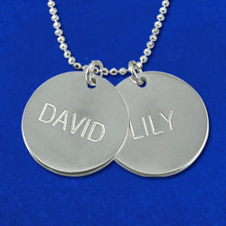 All My Children Engraved Disc Necklace