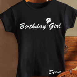 Birthday Girl Youth Black Fitted T-Shirt