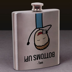 Personalized Bottoms Up! Flask