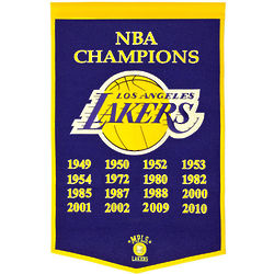 LA Lakers NBA Champions Dynasty Team Banner