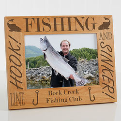 Fishing Personalized Wood Picture Frame