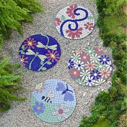 Colorful Bali Mosaic Garden Stepping Stone