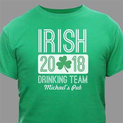 Personalized Irish Drinking Team T-Shirt
