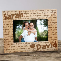 Personalized I Love You Wood Picture Frame