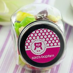 Personalized Mini Glass Baptism Candy Jar