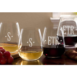 Personalized Stemless Wine Glass Set