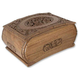 Window To My Heart Floral Wood Jewelry Box