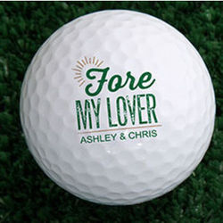 Fore My Sweetheart Personalized Golf Balls