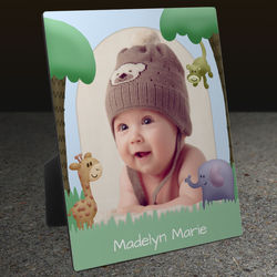 Baby's Custom Photo Jungle Fun Easel-Back Print