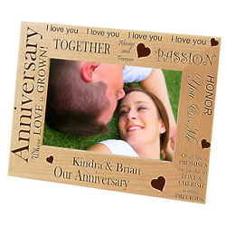 Our Annivesary Personalized Hearts Picture Frame